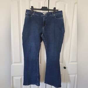 Wrangler Womens Jeans Medium Dark Blue Flare Bootcut Jeans SZ 16